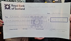 Cheque to SANDS TAYSIDE for £458