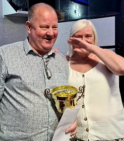League Cup Champions 21-22: Taxi Club (John Coller) & Audrey Craig
